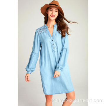 ROBES DENIM EN TENCEL POUR FEMMES